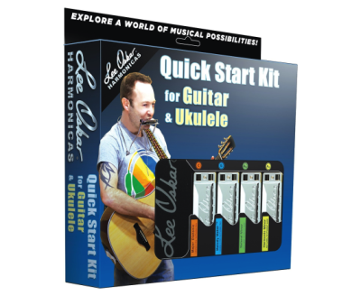 Harmonijkowy zestaw startowy na gitarę i ukulele Lee Oscar