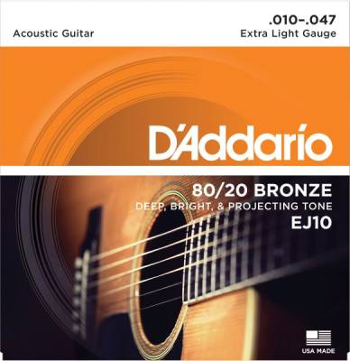 D'addario EJ10-Struny do gitary akustycznej