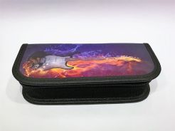 Zebra music piórnik muzyczny z elektryczną gitarą sztywny