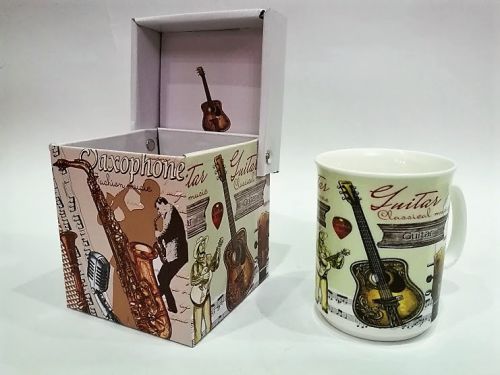 Kubek  muzyczny - skrzypce saxofon gitara trąbka