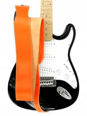 BELTI GS18 Skórzany pas do gitary pasek pomarańczowy