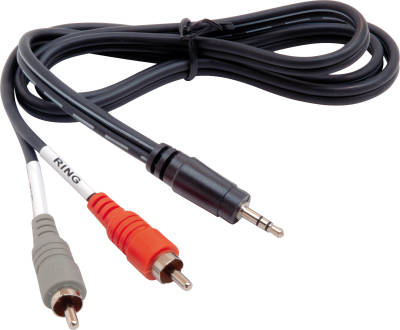 Hosa CMR-206 - Kabel Breakout TRS 3.5mm - 2 x RCA, 1.8m (mini jack stereo - chinch)