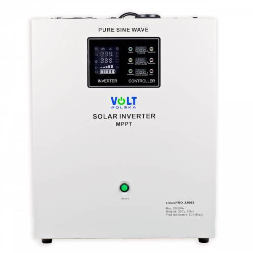 VOLT SINUS PRO 2200 S 12/230V (1400/2200W) + 60A MPPT INWERTER SOLARNY