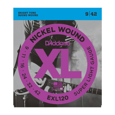 D'addario EXL120 Struny do gitary elektrycznej 9-42