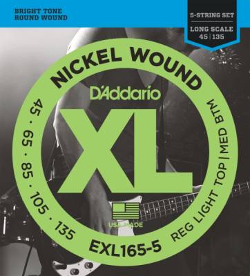 D'addario EXL165-5-Struny do gitary basowej