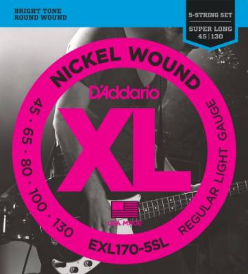 D'addario EXL170-5SL-Struny do gitary basowej