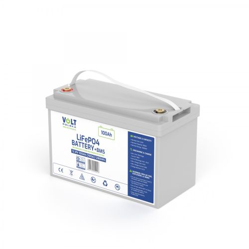 AKUMULATOR LiFePO4 12,8V 100Ah (100A) + BMS BEZOBSŁUGOWY