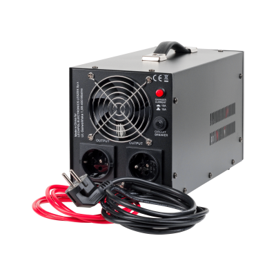 Zasilacz awaryjny KEMOT PROsinus-1500/24 przetwornica z czystym przebiegiem sinusoidalnym i funkcją ładowania 24V 230V 1500VA/1050W - kolor czarny - 2