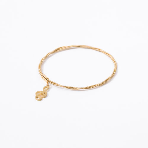 Bransoletka ze struny akustycznej z kluczem wiolinowym