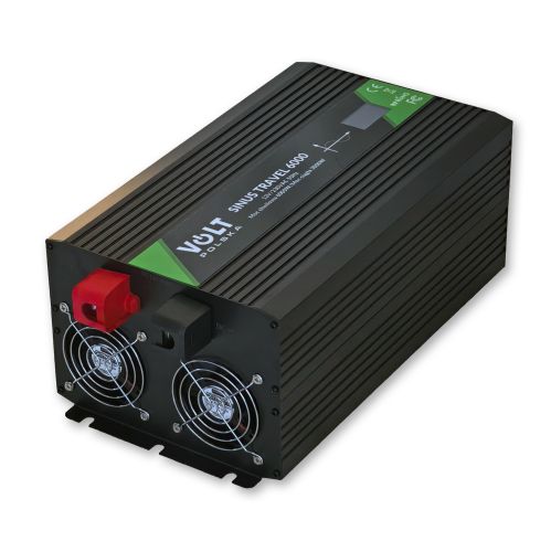 SINUS TRAVEL 6000 12/230V BLACK (3000W/6000VA) LCD + PILOT PRZETWORNICA NAPIĘCIA