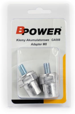 KLEMY AKUMULATOROWE SŁUPEK ADAPTER M8 - 2