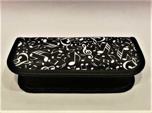 Zebra music piórnik krótki sztywny w motyw klawiatury