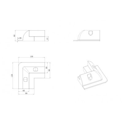 Zestaw ramek montażowych do paneli 100W do 180W - 2