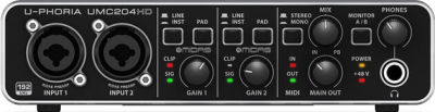 Behringer UMC204HD U-PHORIA - Interfejs audio - 3