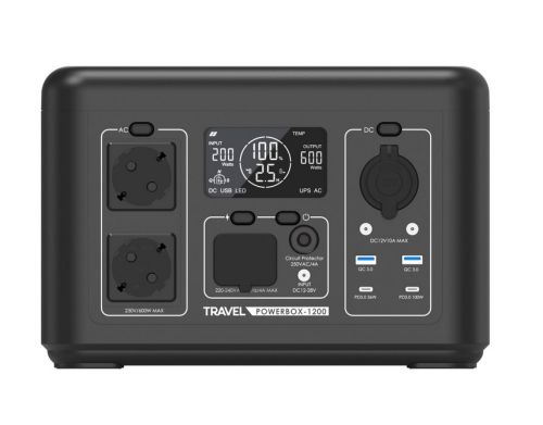 TRAVEL POWERBOX 1200 (600W) 512Wh PRZENOŚNA STACJA ZASILANIA