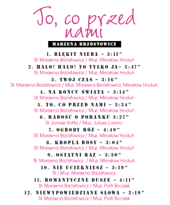 MARZENA BRZÓSTOWICZ Najnowsza płyta 